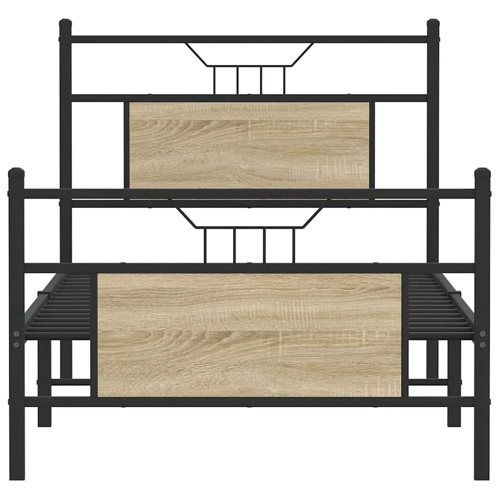 Sengeramme uten madrass sonoma eik 90x200 cm konstruert tre