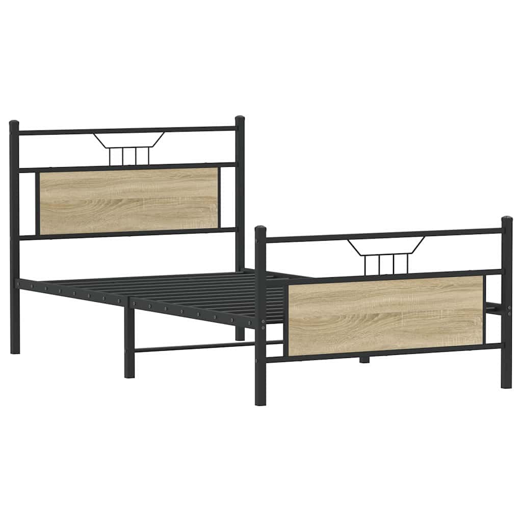 Sengeramme uten madrass sonoma eik 107x203 cm konstruert tre