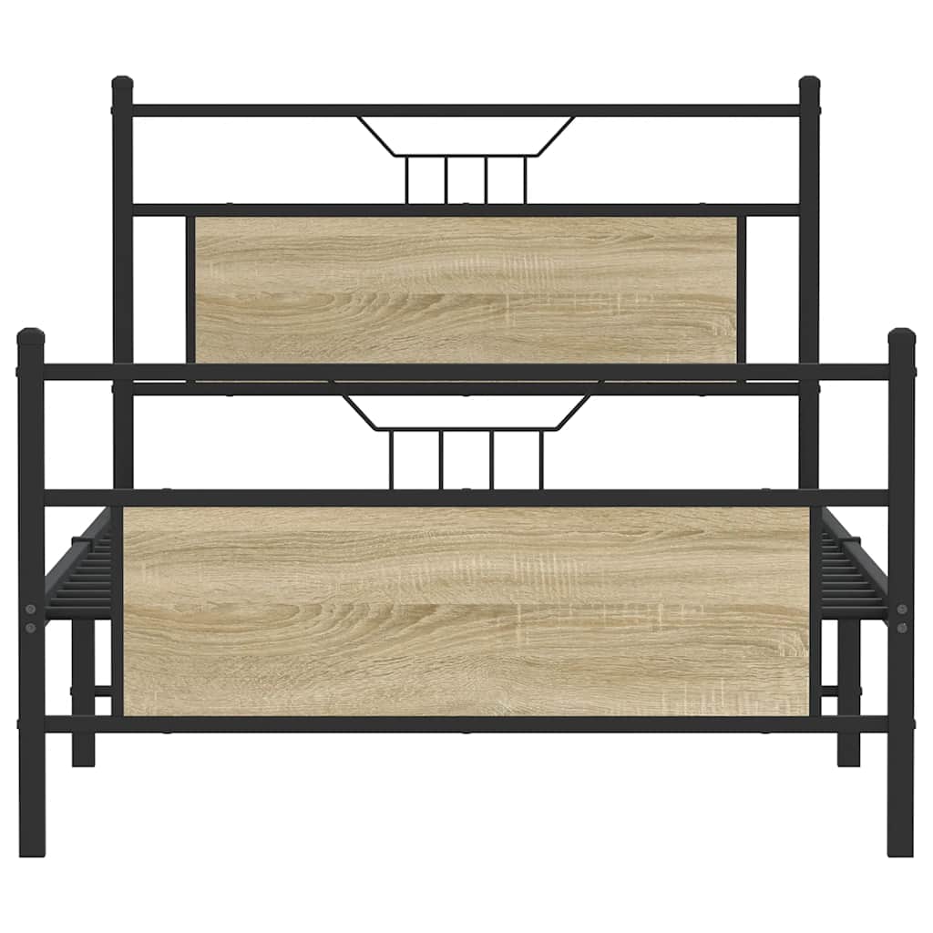 Sengeramme uten madrass sonoma eik 107x203 cm konstruert tre