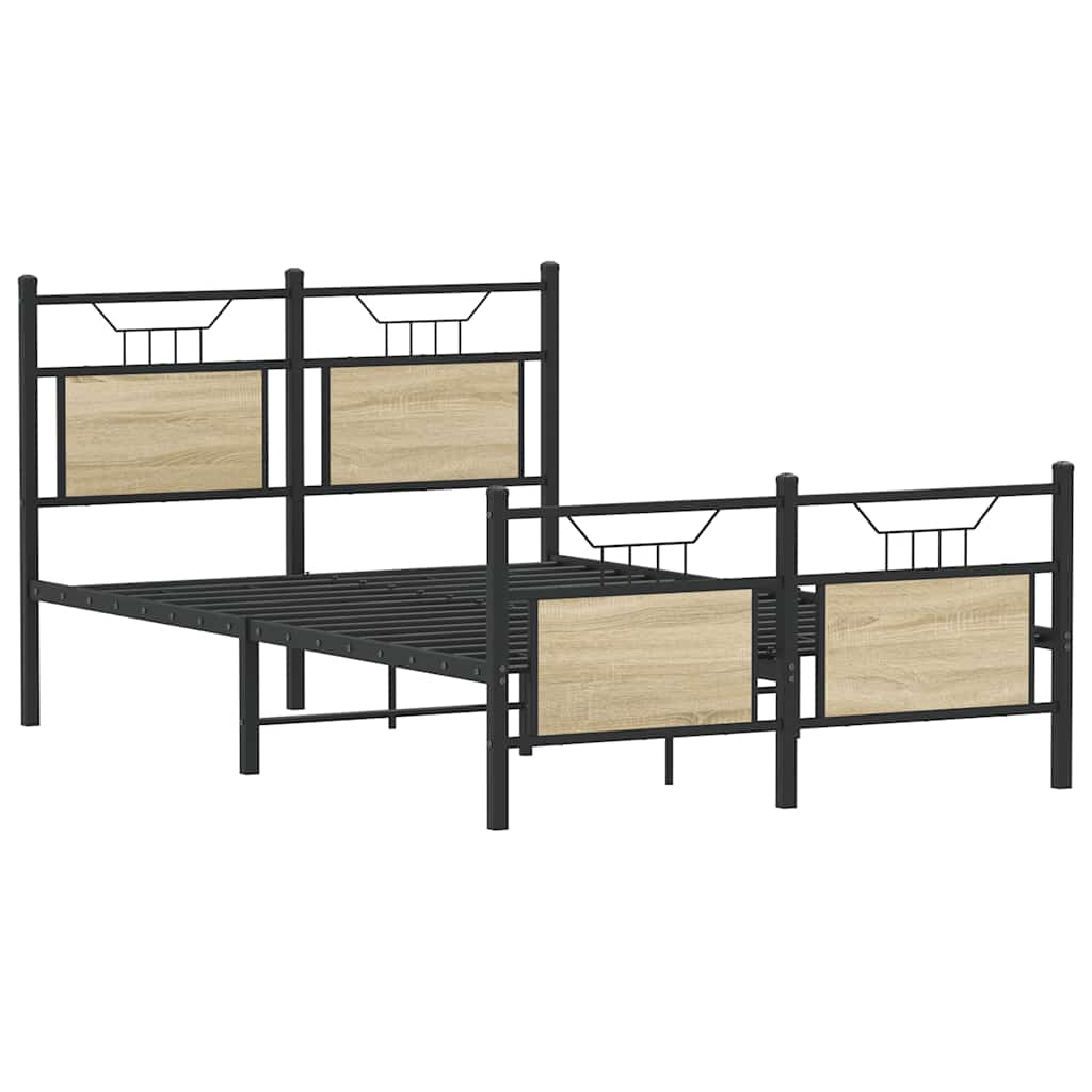 Sengeramme uten madrass sonoma eik 120x190 cm konstruert tre