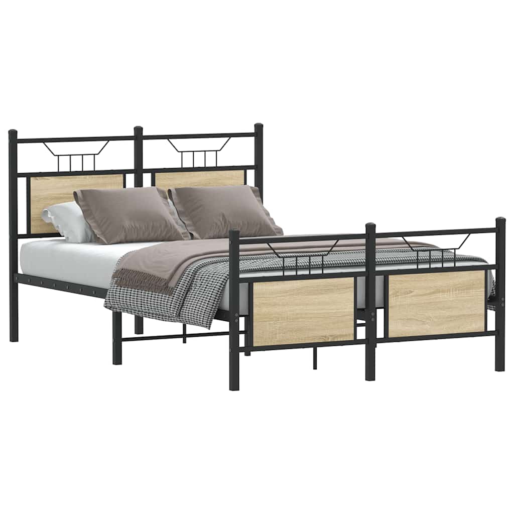 Sengeramme uten madrass sonoma eik 120x190 cm konstruert tre