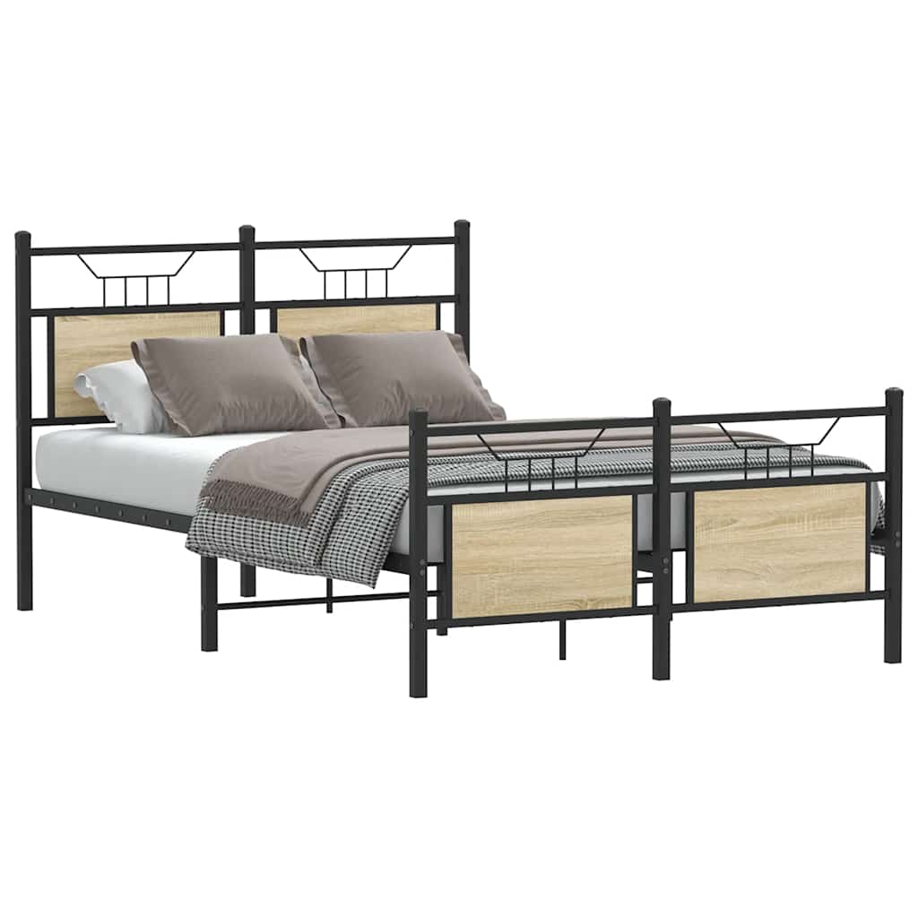 Sengeramme uten madrass sonoma eik 120x200 cm konstruert tre