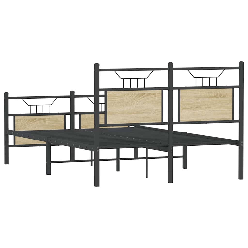 Sengeramme uten madrass sonoma eik 137x190 cm konstruert tre