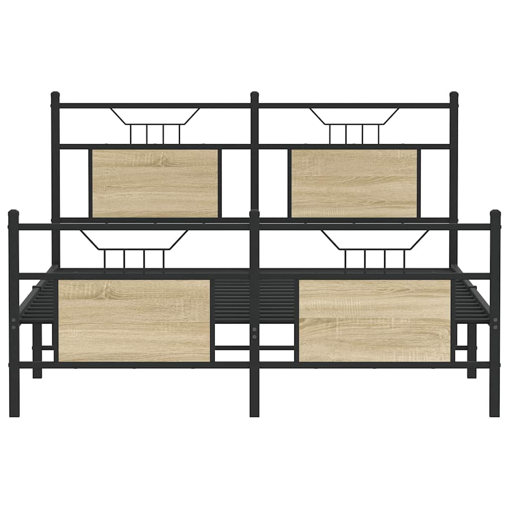 Sengeramme uten madrass sonoma eik 150x200 cm konstruert tre