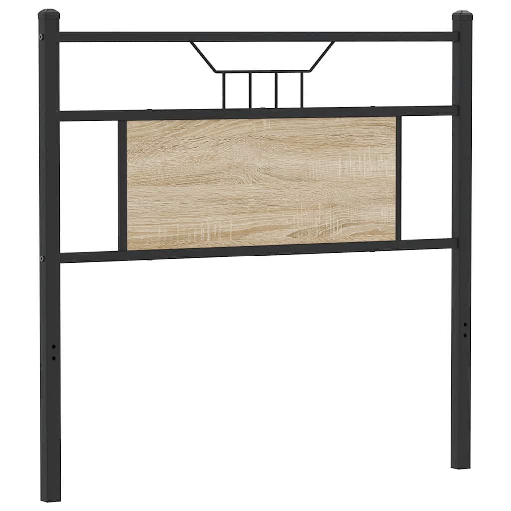 Utskiftbar sengegavl sonoma eik 90 cm konstruert tre og stål vidaXL