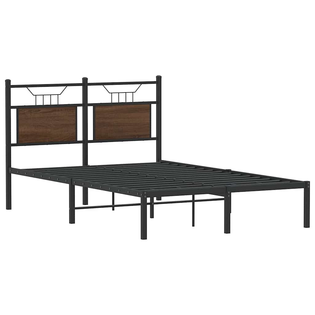 Sengeramme uten madrass brun eik 120x200 cm konstruert tre
