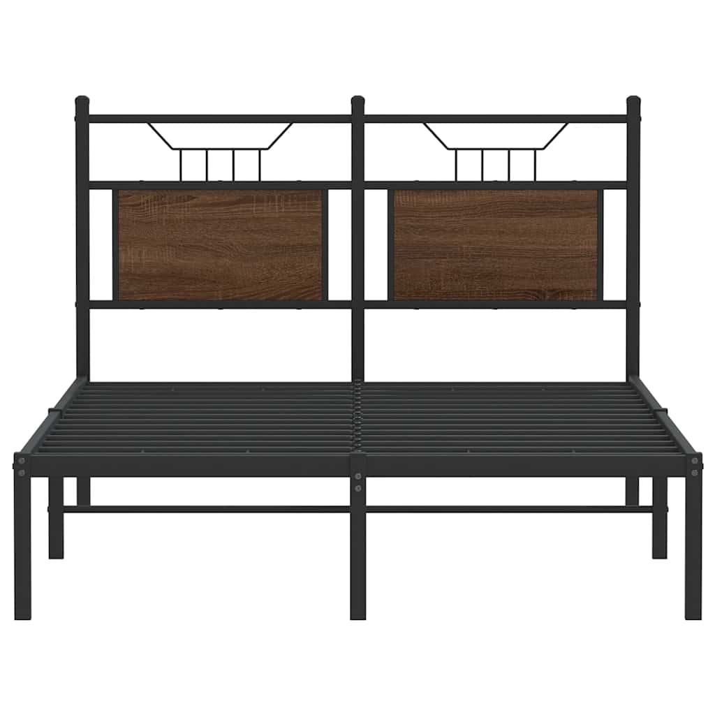 Sengeramme uten madrass brun eik 120x200 cm konstruert tre