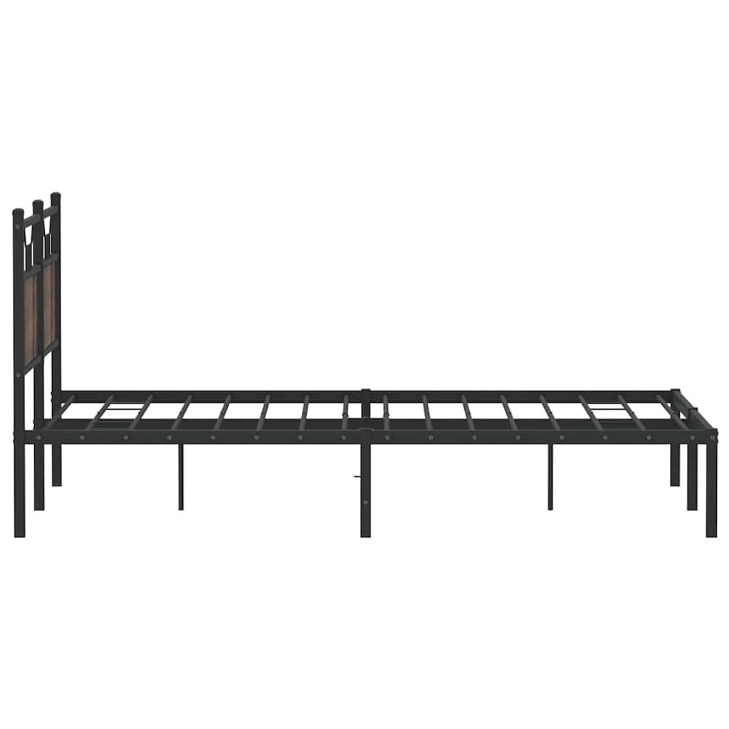 Sengeramme uten madrass brun eik 140x200 cm konstruert tre