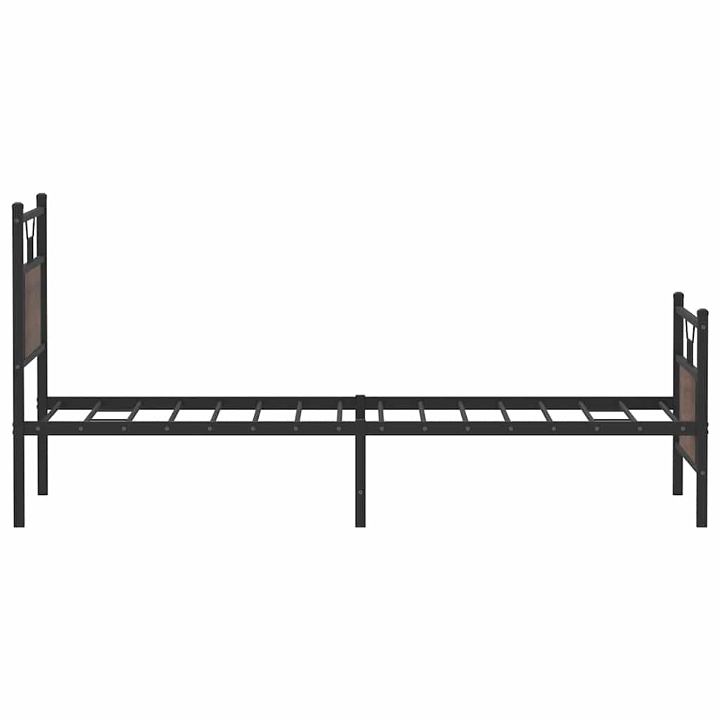 Sengeramme uten madrass brun eik 75x190 cm konstruert tre