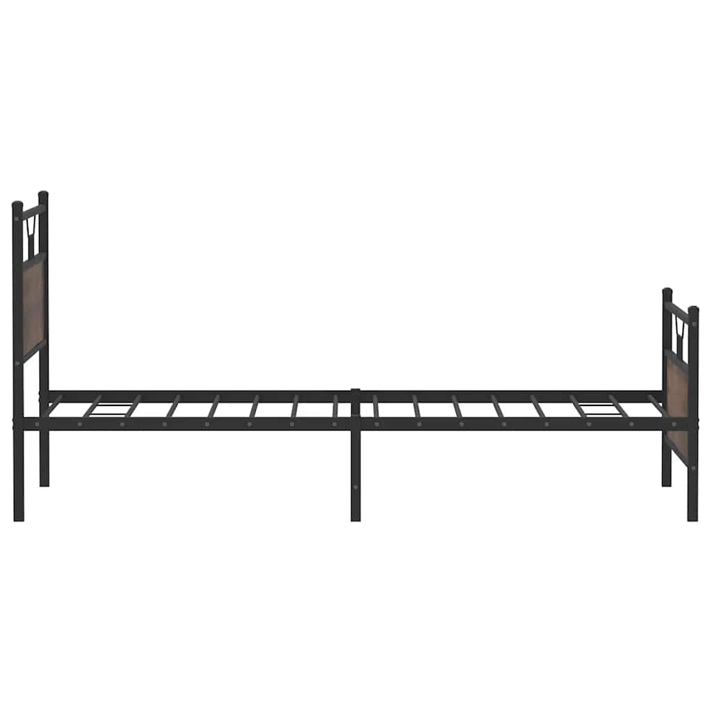 Sengeramme uten madrass brun eik 100x190 cm konstruert tre