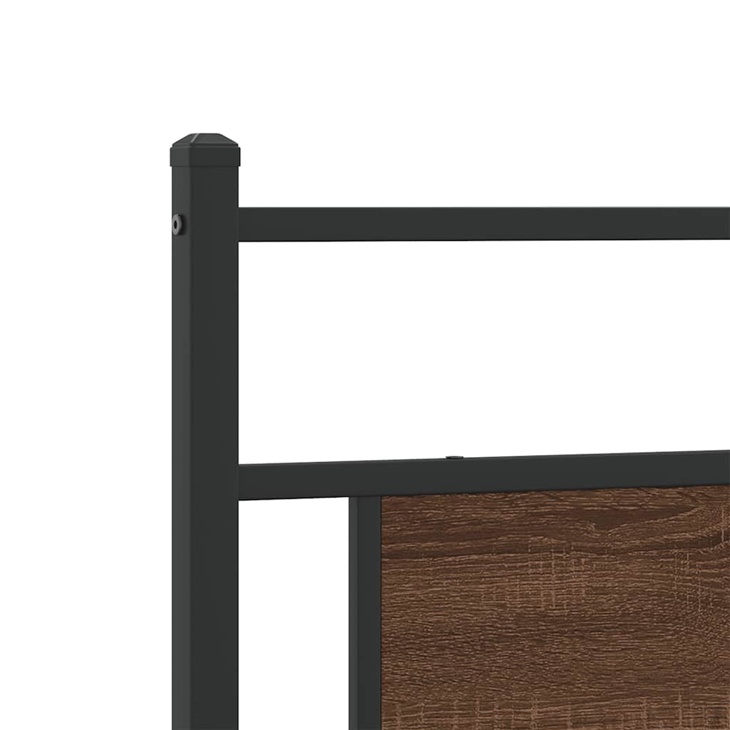 Sengeramme uten madrass brun eik 100x190 cm konstruert tre