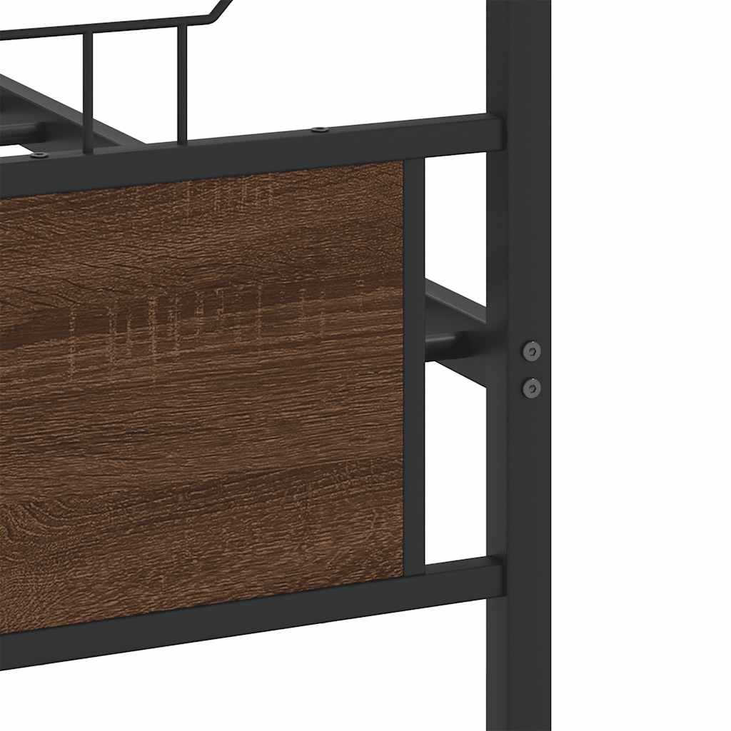 Sengeramme uten madrass brun eik 120x190 cm konstruert tre