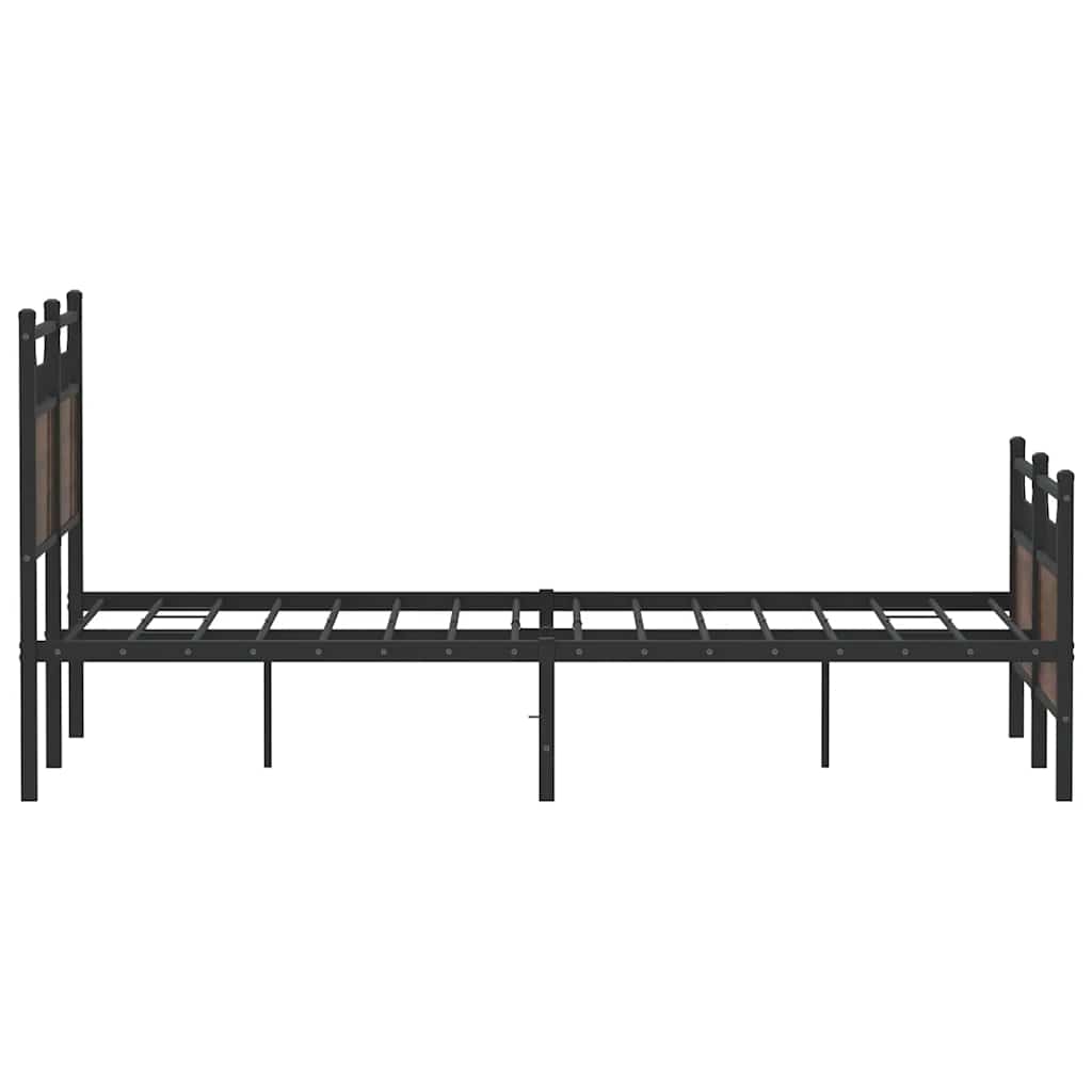 Sengeramme uten madrass brun eik 120x200 cm konstruert tre