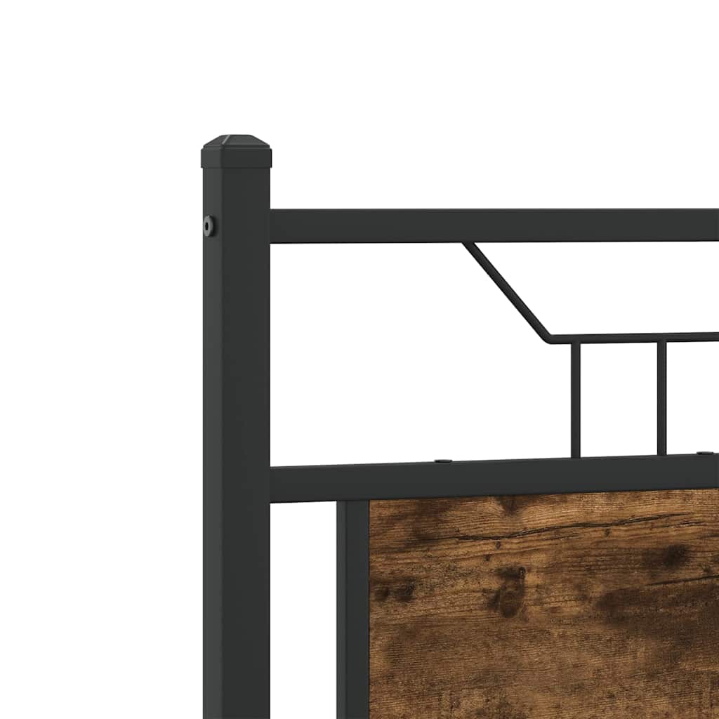 Sengeramme uten madrass røkt eik 120x190 cm konstruert tre