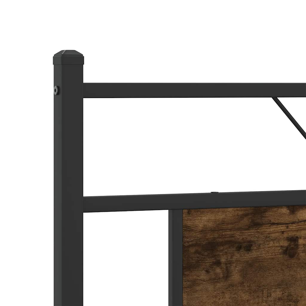 Sengeramme uten madrass røkt eik 160x200 cm konstruert tre