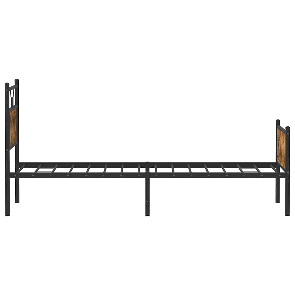 Sengeramme uten madrass røkt eik 90x190 cm konstruert tre