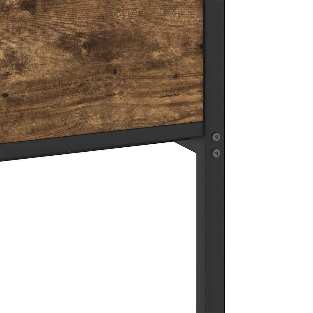 Sengeramme uten madrass røkt eik 90x200 cm konstruert tre