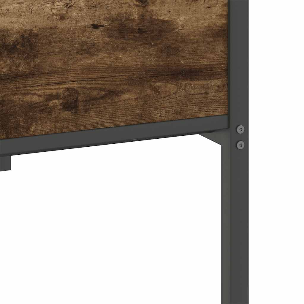 Sengeramme uten madrass røkt eik 107x203 cm konstruert tre
