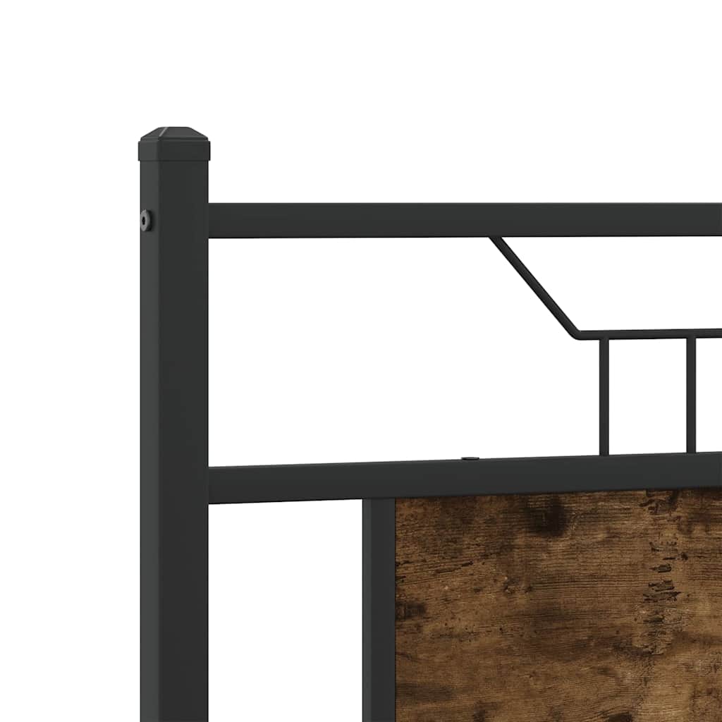Sengeramme uten madrass røkt eik 150x200 cm konstruert tre