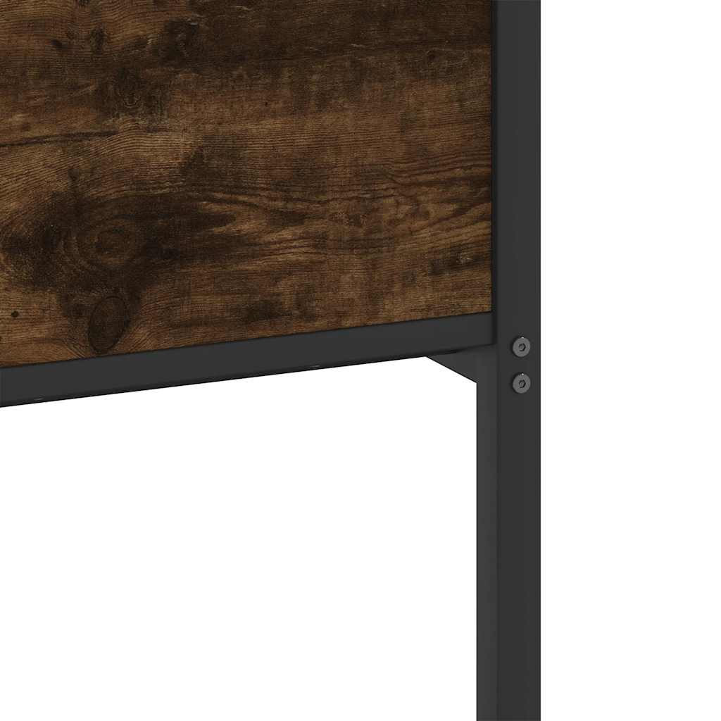 Sengeramme uten madrass røkt eik 150x200 cm konstruert tre