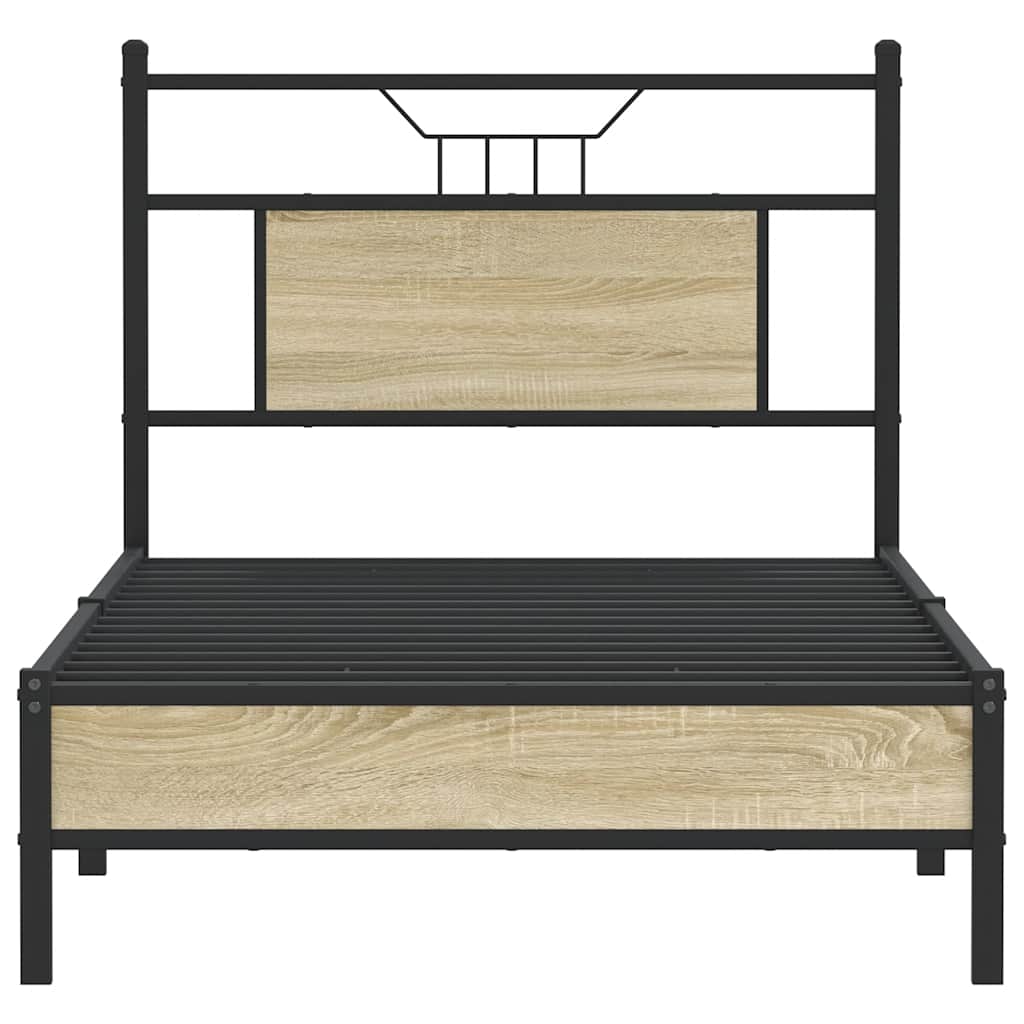 Sengeramme uten madrass sonoma eik 75x190 cm konstruert tre