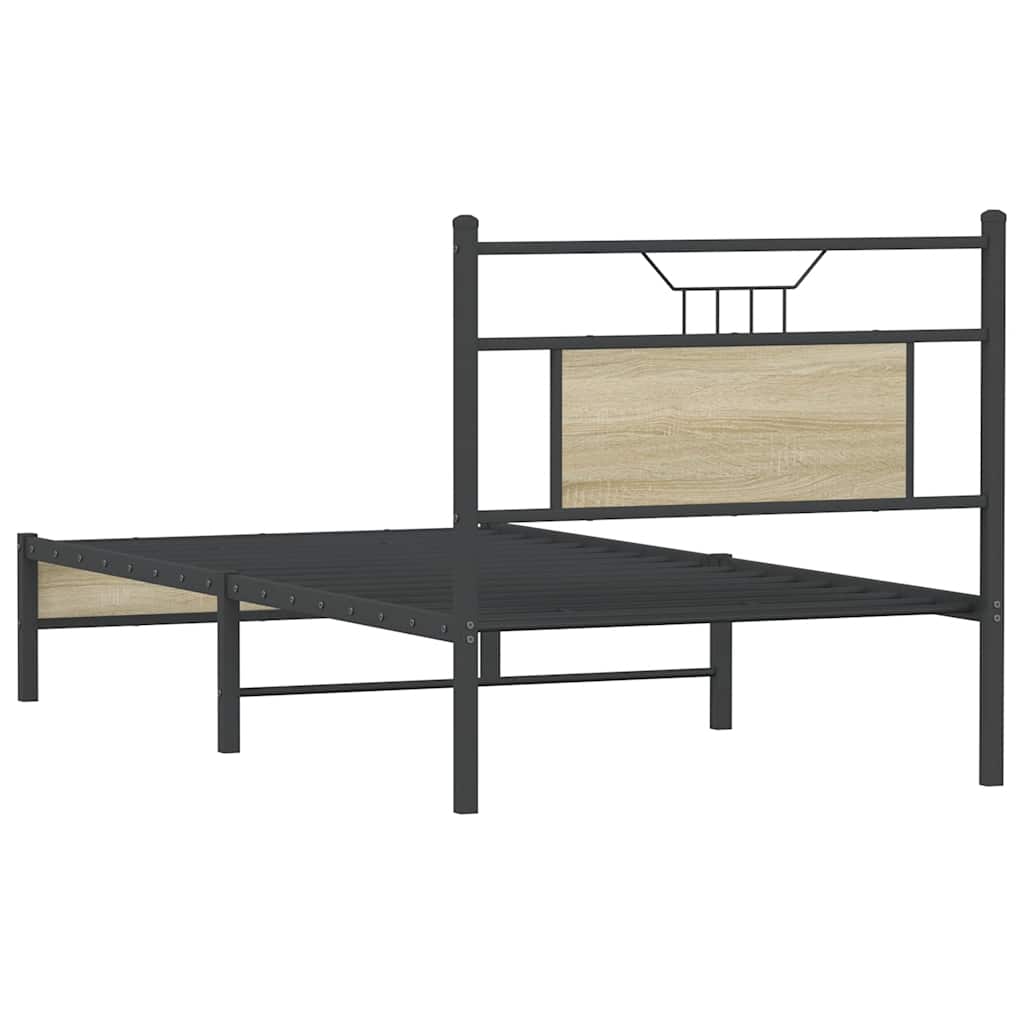 Sengeramme uten madrass sonoma eik 75x190 cm konstruert tre