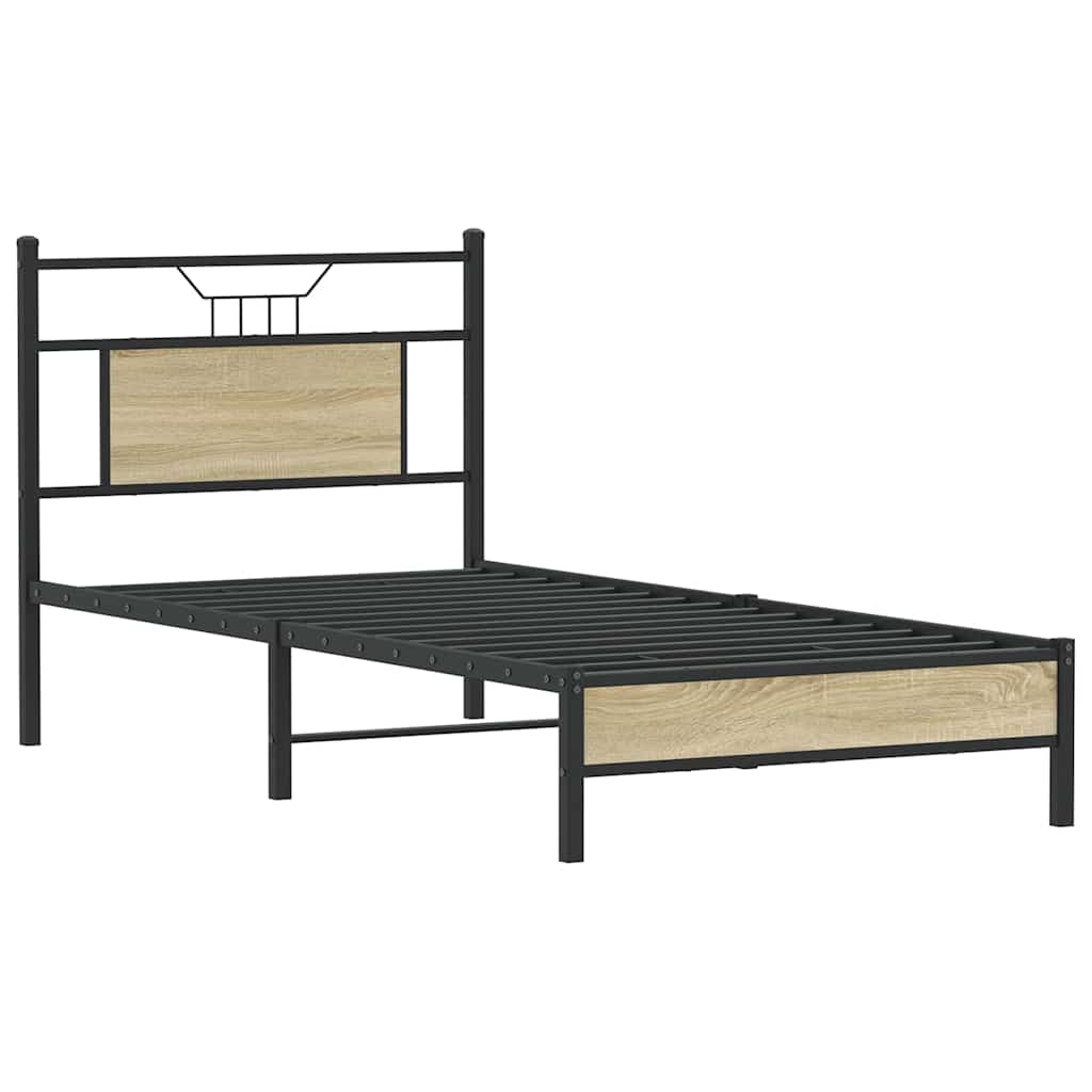 Sengeramme uten madrass sonoma eik 90x200 cm konstruert tre