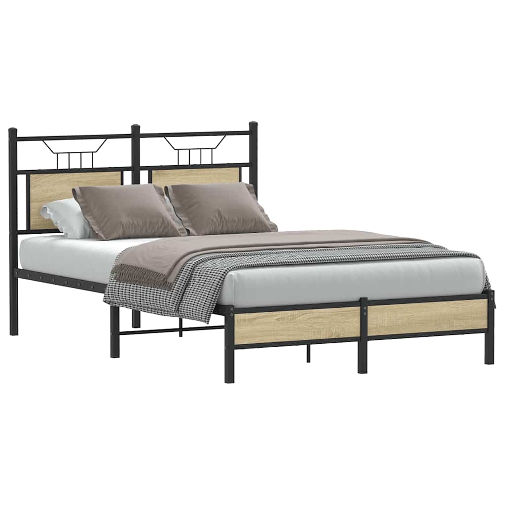 Sengeramme uten madrass sonoma eik 120x190 cm konstruert tre