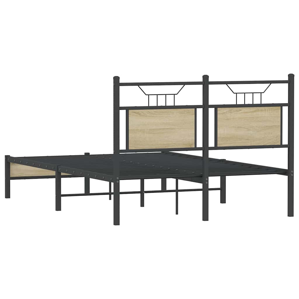 Sengeramme uten madrass sonoma eik 120x200 cm konstruert tre