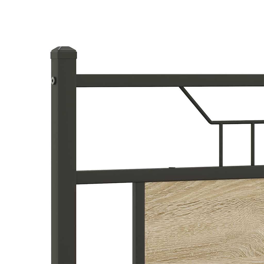 Sengeramme uten madrass sonoma eik 137x190 cm konstruert tre