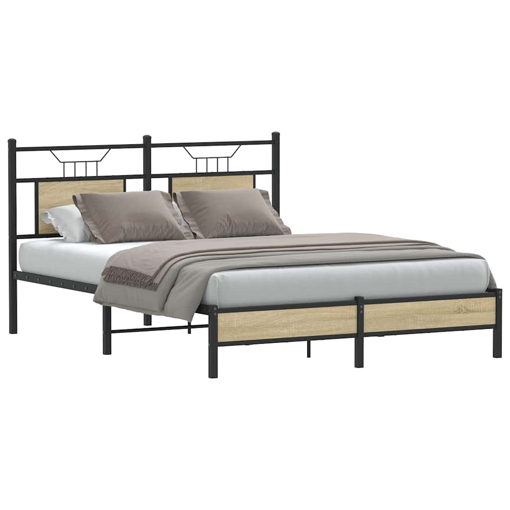 Sengeramme uten madrass sonoma eik 150x200 cm konstruert tre