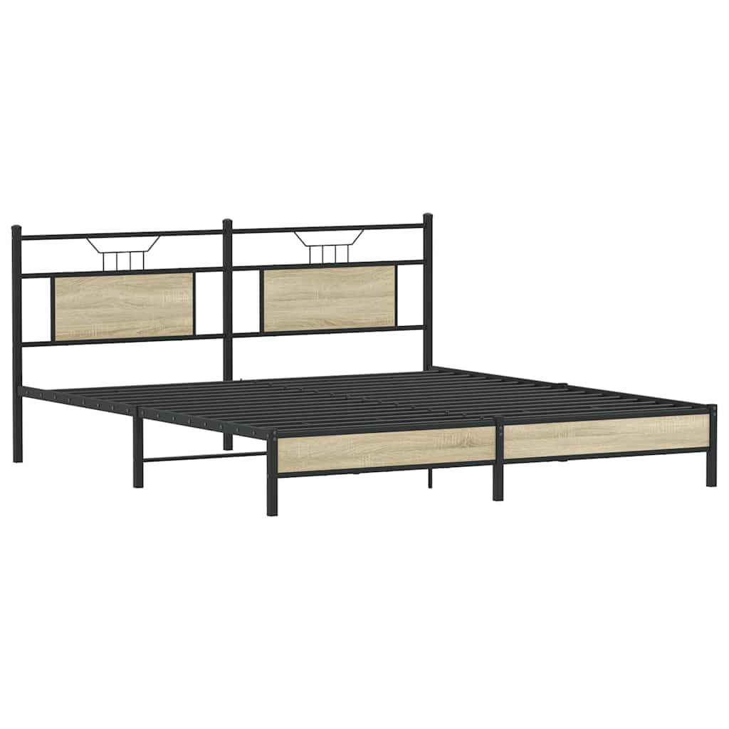 Sengeramme uten madrass sonoma eik 160x200 cm konstruert tre