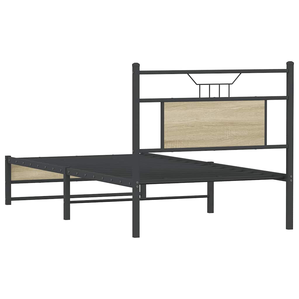 Sengeramme uten madrass sonoma eik 90x190 cm konstruert tre