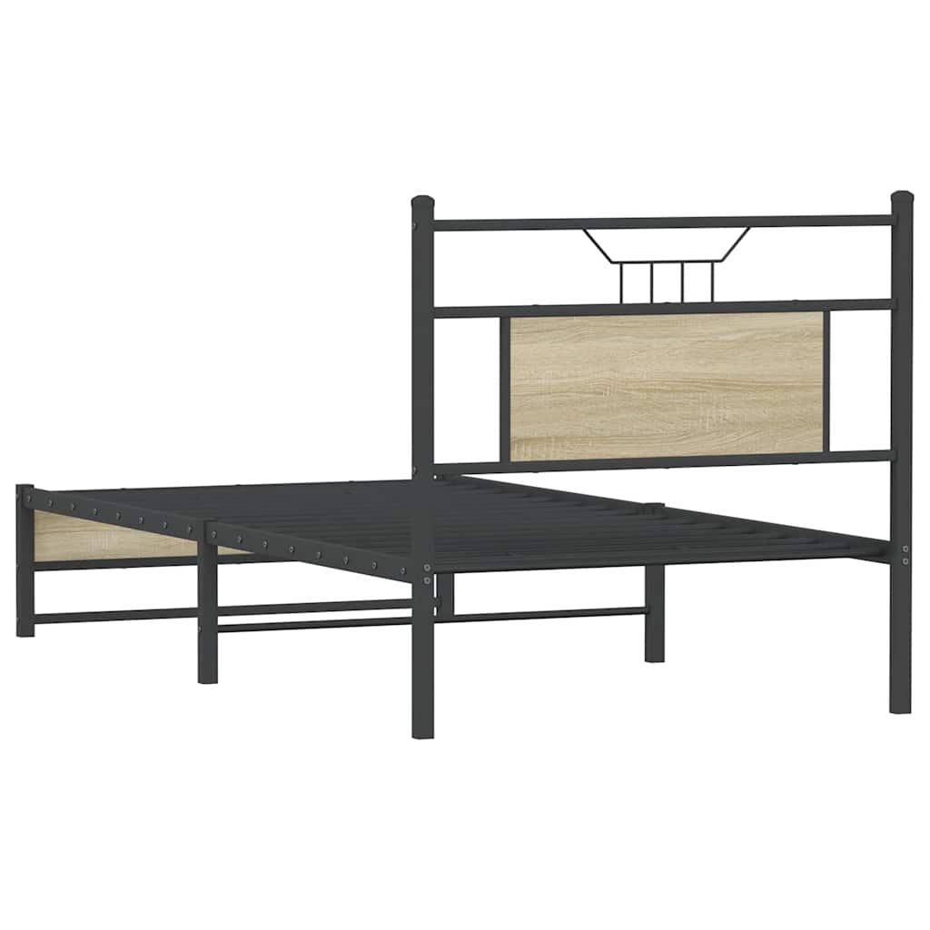 Sengeramme uten madrass sonoma eik 90x200 cm konstruert tre