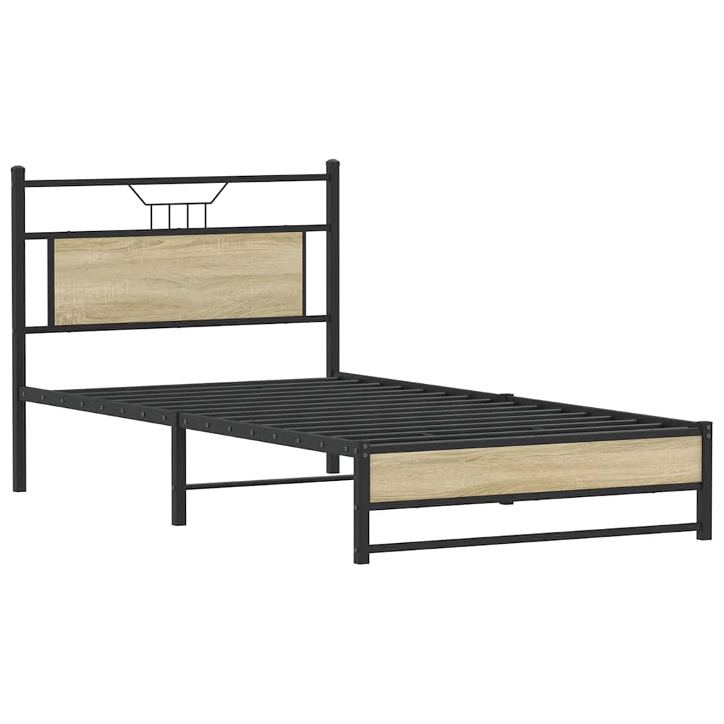 Sengeramme uten madrass sonoma eik 100x200 cm konstruert tre
