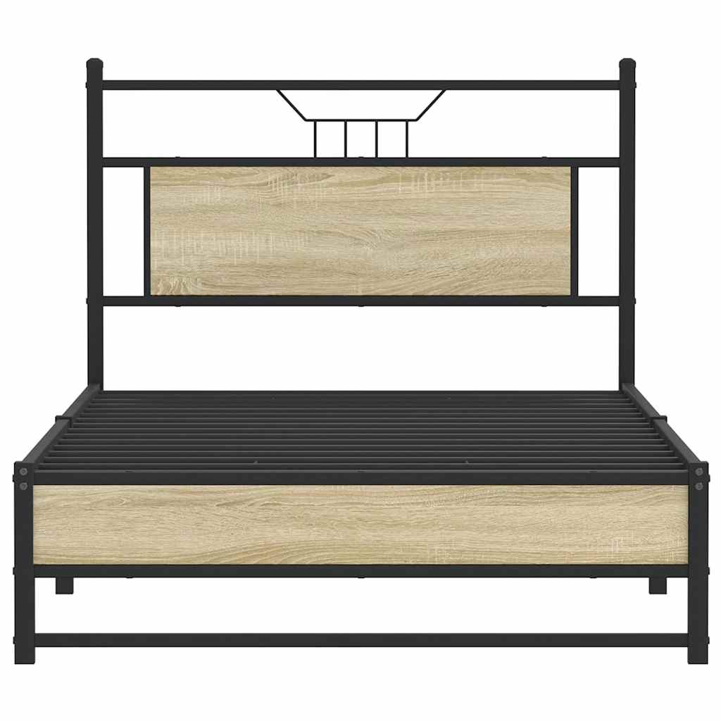 Sengeramme uten madrass sonoma eik 100x200 cm konstruert tre