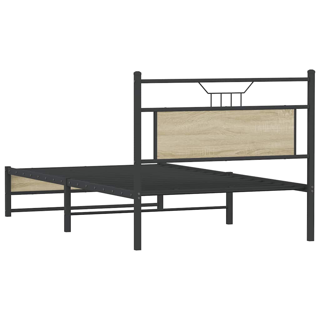 Sengeramme uten madrass sonoma eik 100x200 cm konstruert tre