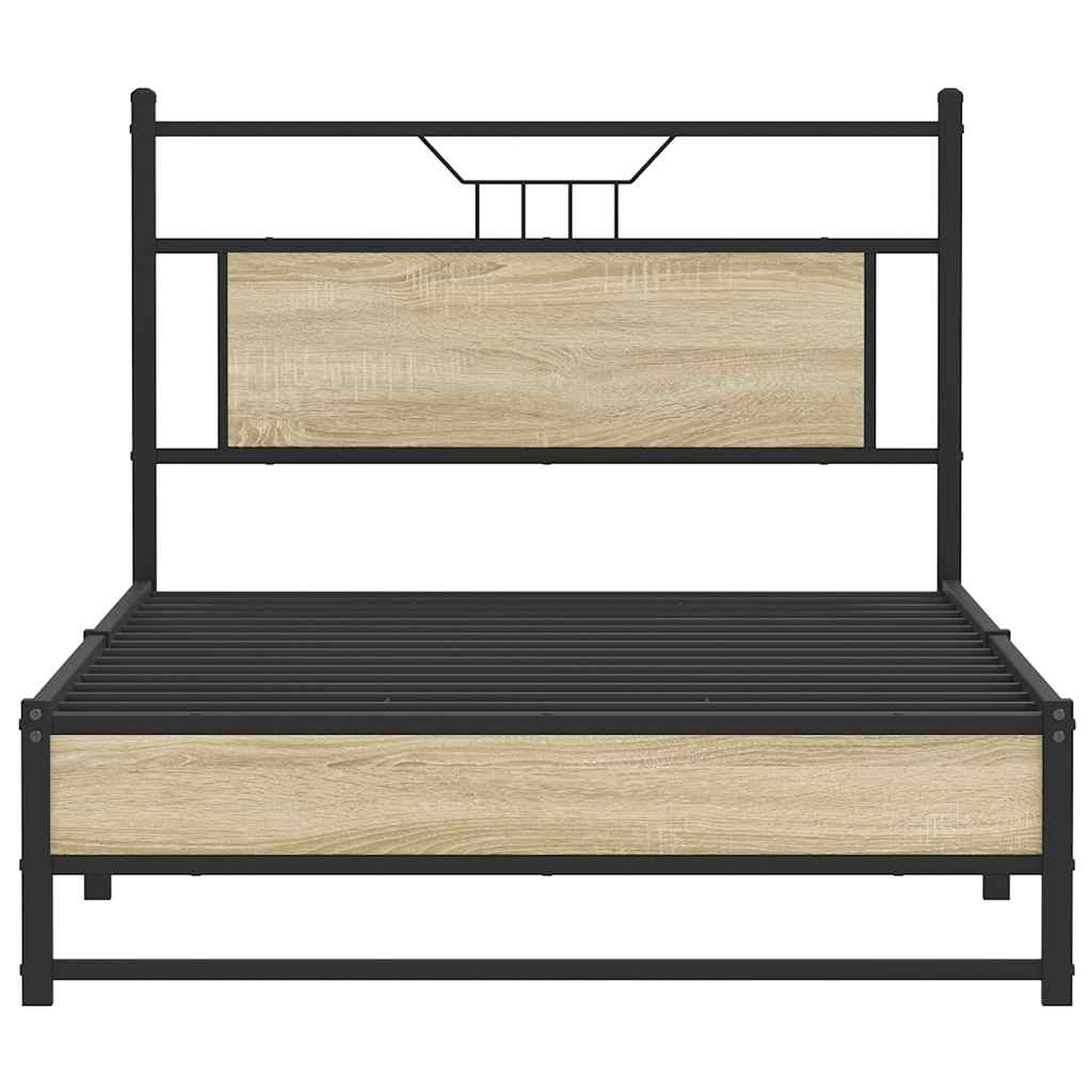 Sengeramme uten madrass sonoma eik 107x203 cm konstruert tre