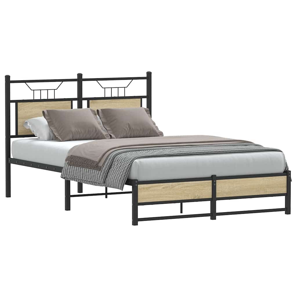 Sengeramme uten madrass sonoma eik 120x190 cm konstruert tre