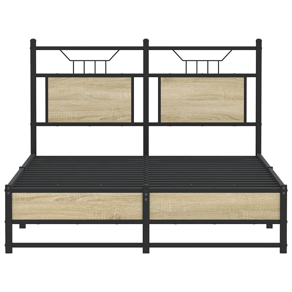 Sengeramme uten madrass sonoma eik 120x200 cm konstruert tre