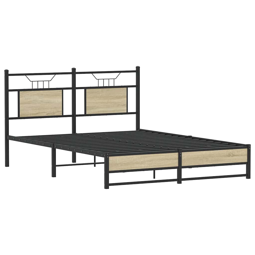 Sengeramme uten madrass sonoma eik 137x190 cm konstruert tre