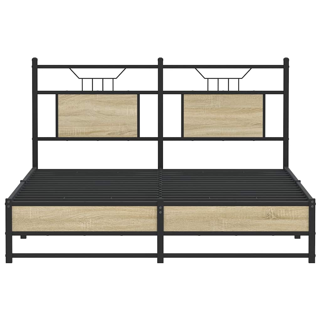 Sengeramme uten madrass sonoma eik 137x190 cm konstruert tre