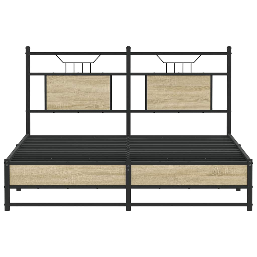 Sengeramme uten madrass sonoma eik 150x200 cm konstruert tre