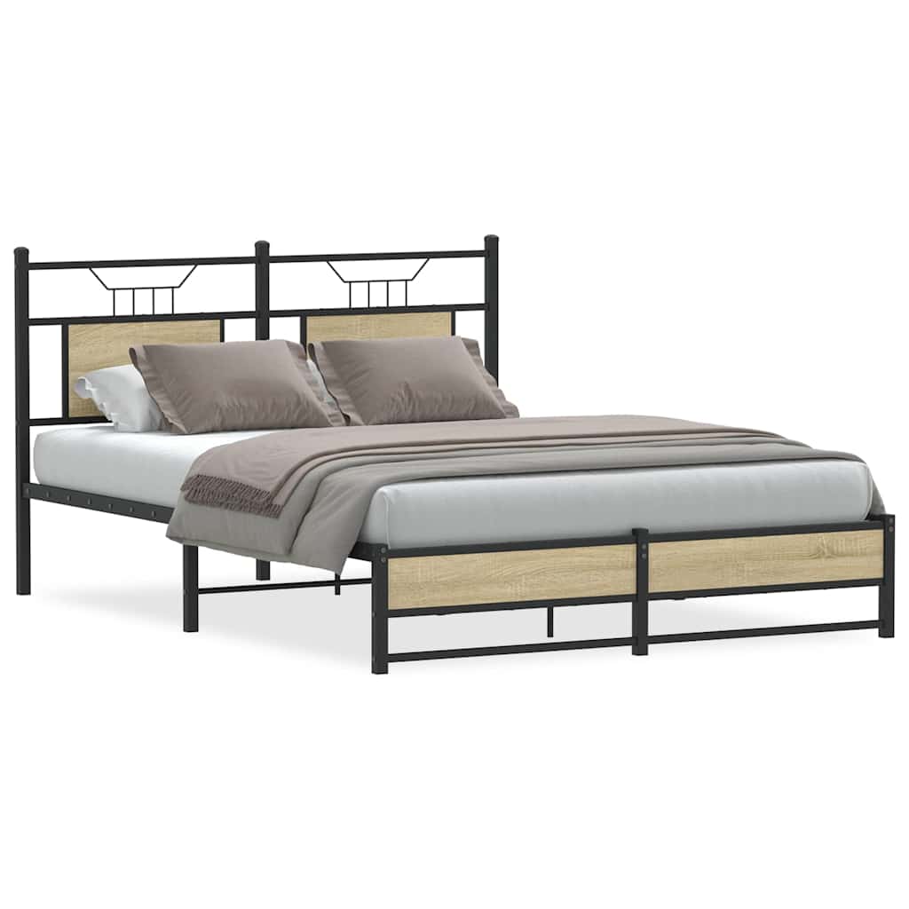 Sengeramme uten madrass sonoma eik 150x200 cm konstruert tre