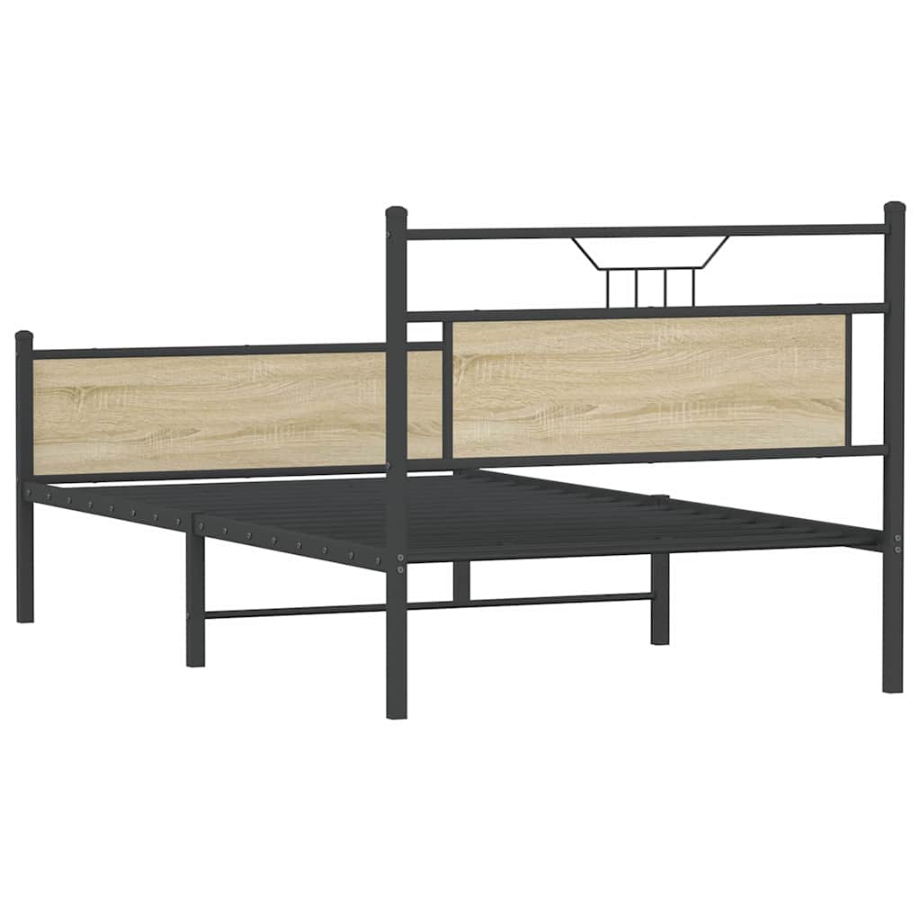 Sengeramme uten madrass sonoma eik 100x190 cm konstruert tre