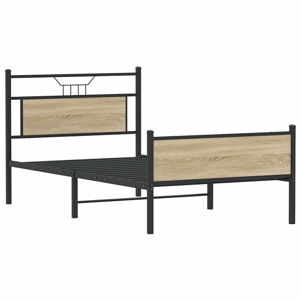 Sengeramme uten madrass sonoma eik 107x203 cm konstruert tre