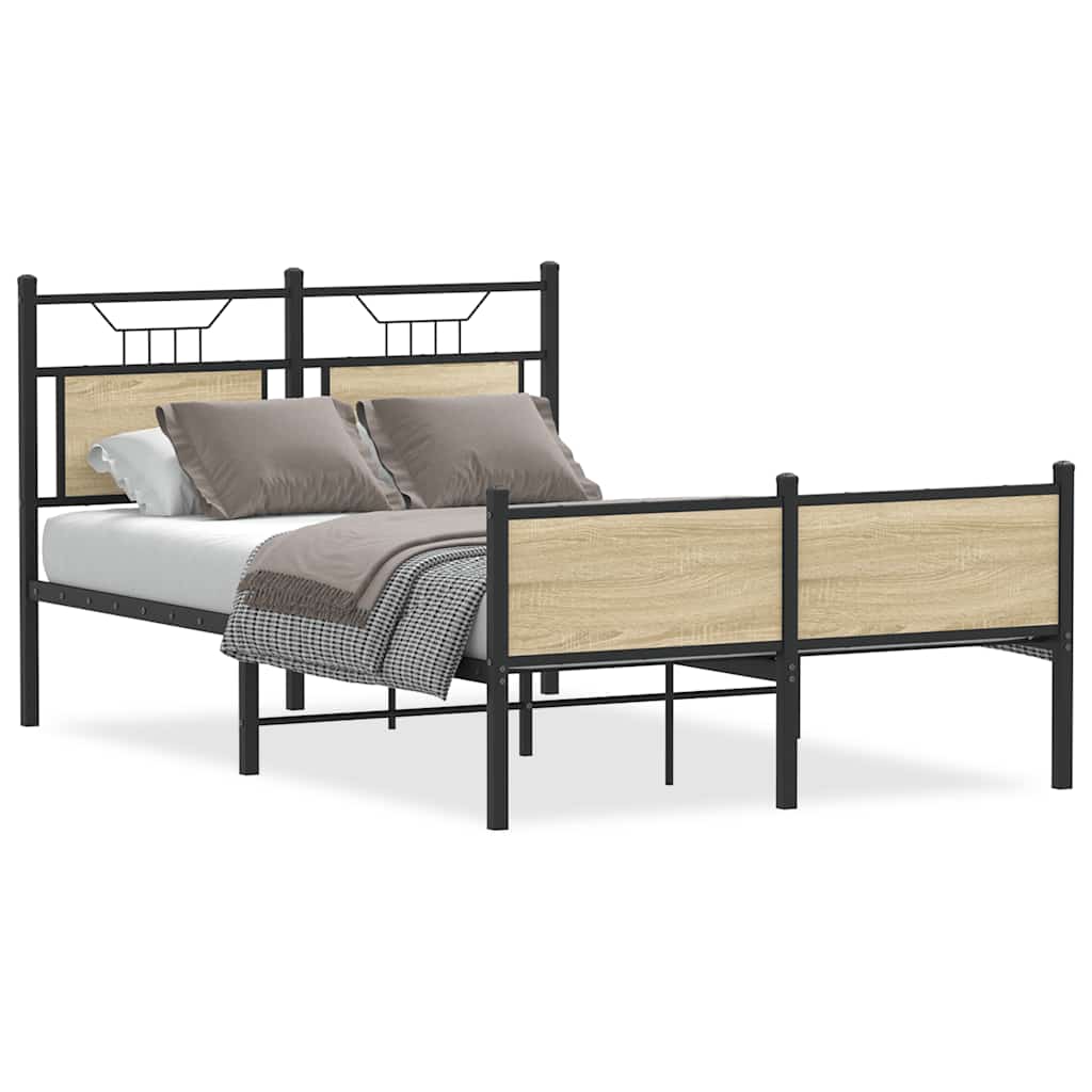 Sengeramme uten madrass sonoma eik 120x190 cm konstruert tre