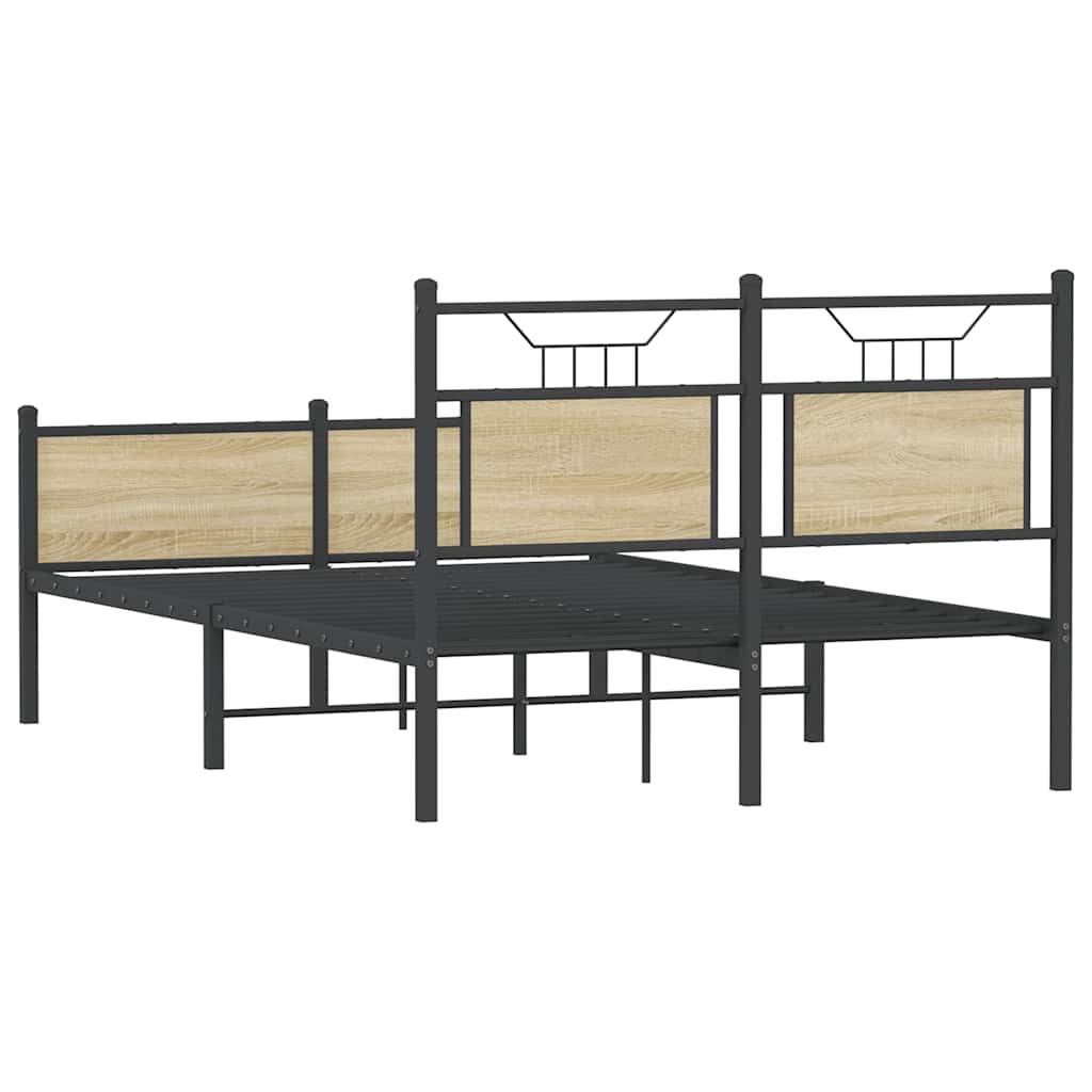 Sengeramme uten madrass sonoma eik 120x190 cm konstruert tre