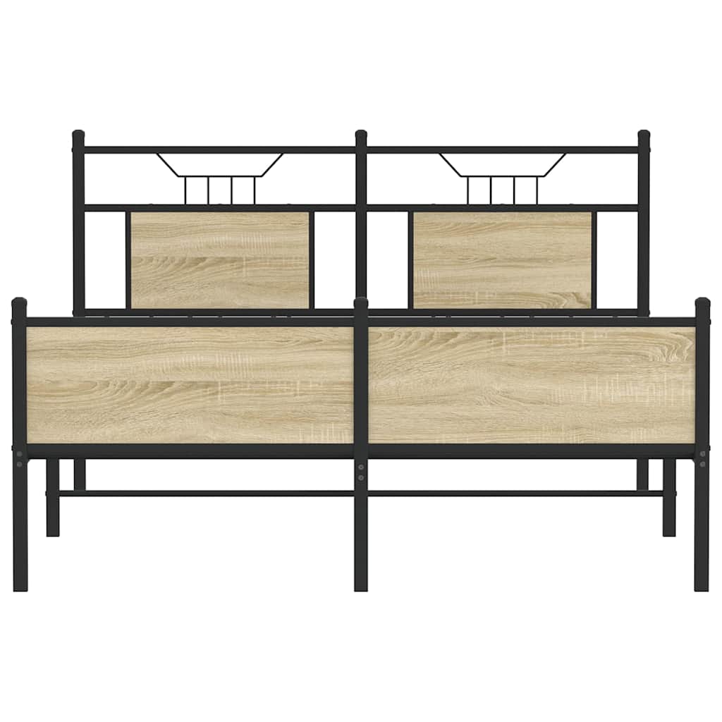 Sengeramme uten madrass sonoma eik 137x190 cm konstruert tre