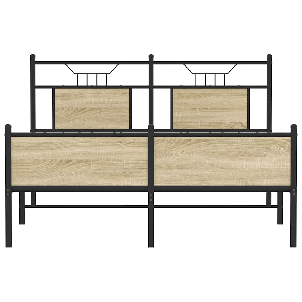 Sengeramme uten madrass sonoma eik 150x200 cm konstruert tre